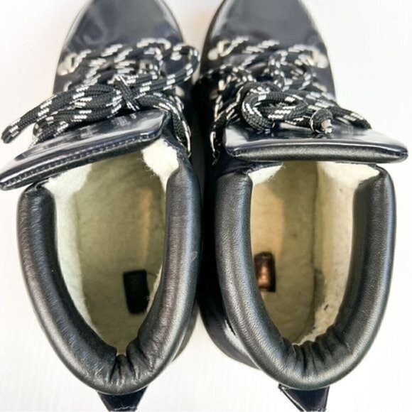 Ganni Boots Women's Size 6/36 Alma: Chunky Winter Lace-Up Boots with Cozy Wool I - Picture 8 of 15